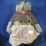 Gabrielle Designs Ltd. Paddington's Aunt Lucy teddy bear wearing skirt, cape, glasses and luggage