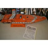 Cesa 1882 radio controlled offshore racing boat model with instruction manual. A/F