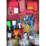 Large collection of Britain's diecast farm machinery, the majority tractors, combine harvester,