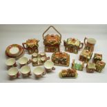 Collection of Price Bros. Cottage Ware incl. tea set, jam pot, cream jug, biscuit barrel, cheese
