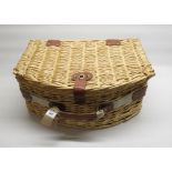 Modern wicker picnic basket