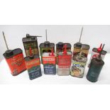 Collection of various mainly Cycle Oil oil cans incl. Spur, Huilamye, Superior, etc... (11)