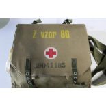 Modern military Czechoslovakian complete First Aid kit with bandages, field dressings, scissors,