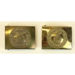 Two German Third Reich Sturmabteilung SA brass belt buckles