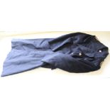 Royal Naval Officers great coat, with anchor brass buttons, two outside pockets, fully lined with
