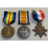 Trio of medals awarded to 4866 A. L Carr, including 1914 - 1915 Star, 1914 - 1918 War medal and