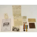 WWI related group comprising of WWI pair awarded to 18611 Pte. D. Donaldson, 78-Can-Inf, WWI