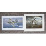 Two unframed limited edition prints regarding The Royal Navy Swordfish torpedo bomber: "Operation