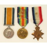 Trio of medals awarded to 42024 Pte. G. Clyne, including 1914 - 1915 Star, WWI 1914 - 1918 War medal