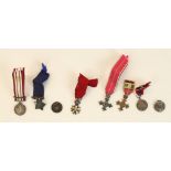 Collection of various miniature medals, including OBE, '53 coronation, Sudan, Near East Naval