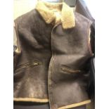 War period US sheepskin pilots waistcoat with 2 zip pockets made by Perry Sportswear inc. for the
