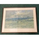 Lionel Edwards ltd. ed. print depicting the hunt with hounds signed by artist in pencil, framed