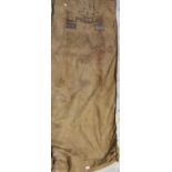 Mid C20th large military canvas folding equipment bag, approx. 200cm x 80cm