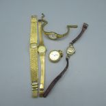 Ladies Accurist quartz cocktail watch, another ladies Accurist quartz wristwatch, 1970s ladies