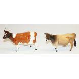 Beswick Ayrshire cow 'Ickham Bessie' and a Beswick Jersey cow 'Newton Tinkle' (2)