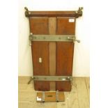 C20th Everitt's Patent International oak trouser press, Banks Bros tie press (2)