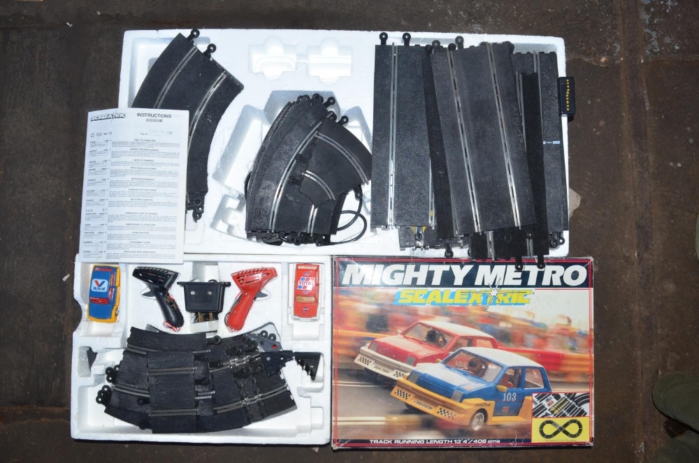 Collection of Scalextric track, Mighty Metro set with cars and a boxed Pacer system. See photos - Image 2 of 6