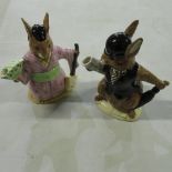 Royal Doulton Bunnykins teapot 'Geisha' No.667 and 'London City Gent' 6966 (2)