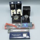 Zeon Instalite LCD Pro-sport wristwatch (boxed) Bekueri quartz chronograph style wristwatch,