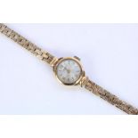 Favre-Leuba Geneve ladies 9ct gold cased hand wound wristwatch, signed dial with applied hour