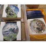 Collection of collectors plates including Wedgwood and Royal Doulton (2 boxes)