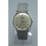 Omega Seamaster De Ville automatic wristwatch, signed silvered dial with applied baton indices,