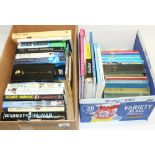 Four boxes of fiction and non-fiction books, including gardening interest, autobiographies, etc. (