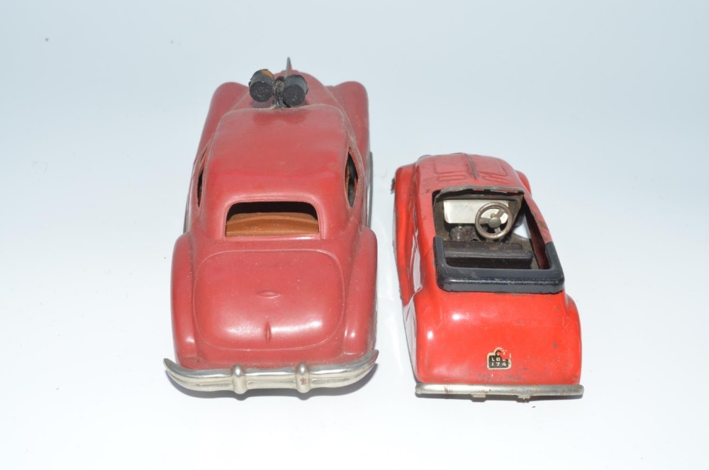 Two Tri-Ang Minic clockwork model cars, both in fair working order, one convertible full tinplate ( - Image 4 of 6