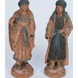 Pair of late C19th Austrian terracotta figures of Arabs, H23cm