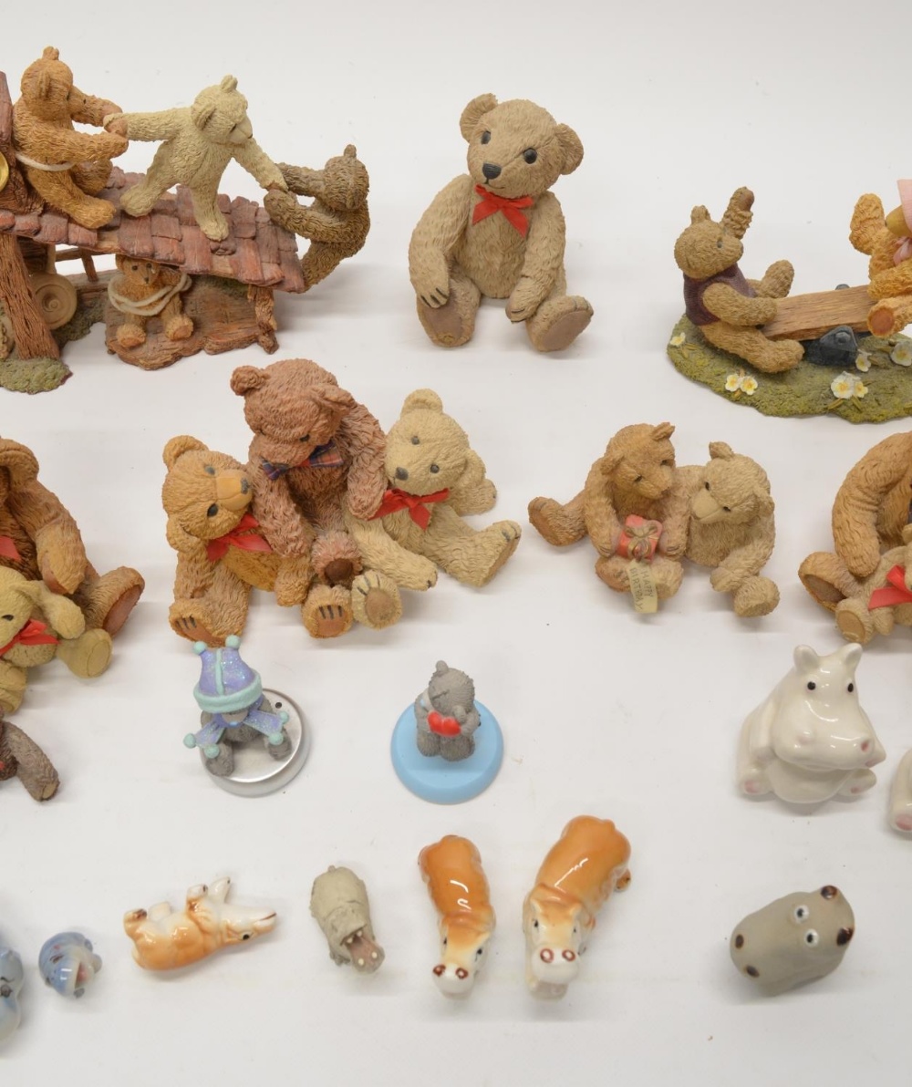 Collection of Beau Bears and various other ceramic animals and bears, a boxed Seven Dwarfs set by - Image 3 of 4