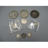 Collection of pre 1920 British coinage including George IV 1836 four pence, Victoria 1891 crown,