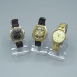 Sekonda automatic wristwatch with date, signed Fume dial 30 Jewel automatic movement, Sekonda 21
