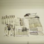 Large collection of silver plate and EPNS cutlery, mostly Sheffield plate