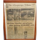 The Albuquerque Tribune, Tuesday November 25 1971, front page covering the D. B. Cooper plane