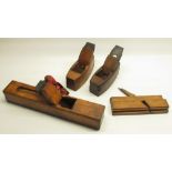 Atkin and Sons cast steel and wood plane, S. Ashton woodworkers plane, & 3 other planes (5)