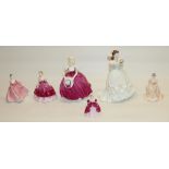 Coalport figures, including 'For Your Wedding, 1992', H22cm, and Ladies of Fashion 'Amanda',