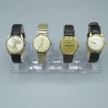 Winyard hand wound wristwatch in gold plated case with screw off case back, serial no. 10150,