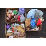 Collection of soft toys, teddy bears etc including a 1991 Harrods Christmas Pageant Bear, a large