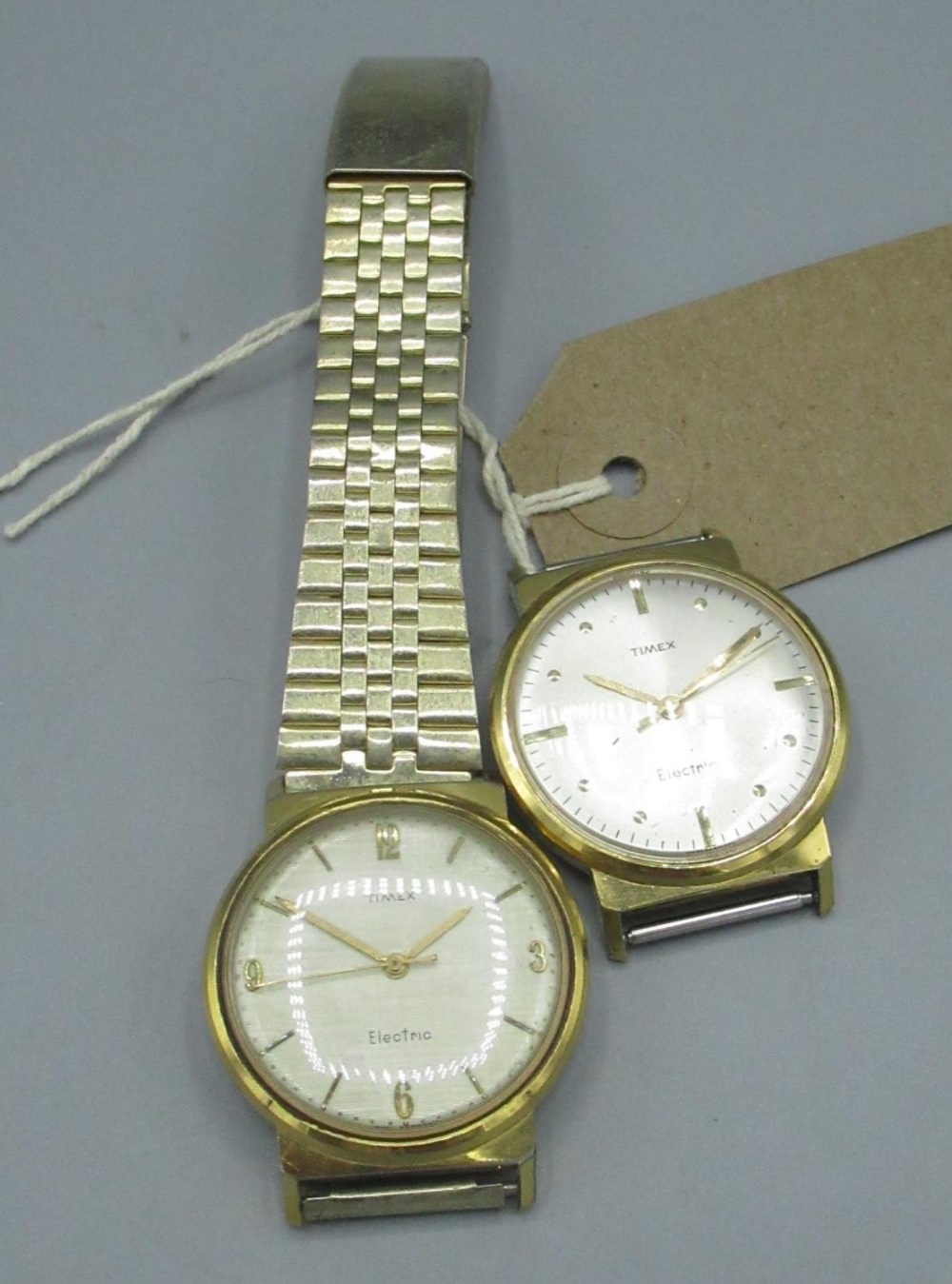 Two Timex Electric wristwatches in gold plated cases (untested)