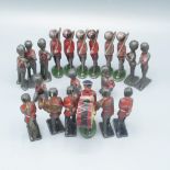 Collection of lead soldiers mostly of Coldstream Guards band members inc. double bass drummer,
