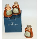 Pair of Royal Doulton 'Votes For Women' 'Toil For Men' cruet set, along with an additional 'Toil for