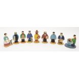 9 boxed Robert Harrop Camberwick Green figures: CG07 Peter Hazel (Postman) CG30 Happy Farthing (