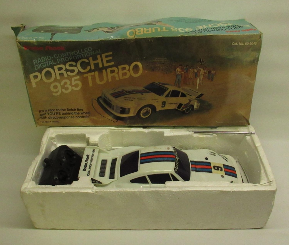 Radio Shack Porsche 935 Turbo radio control car, boxed