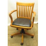 Light wood office swivel chair