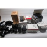 Seletion of cameras , lenses, accessories and other equipment including Canon EOS 1000F, Canon EOS
