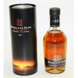 Highland Park aged 12 years single malt Scotch whisky, 70cl, 40%, one bottle in carton