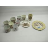 Collection of early commemorative wear inc. Queen Victoria, Edward VII, George V and a mug