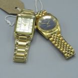 Waltham Solar Energy wristwatch in gold plated case on original Jubilee style bracelet with matching