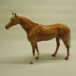 Beswick Large Racehorse in chestnut No 1664, H30cm