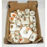 Crested china including Goss and W&R Carlton, various location crests (1 box)